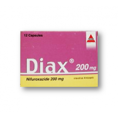 DIAX 200 MG ( NIFUROXAZIDE ) 12 CAPSULES